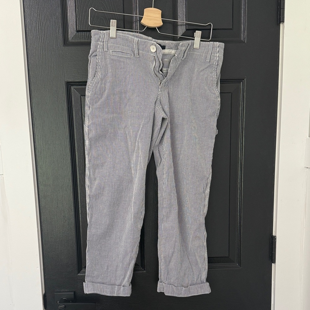 Gap Striped Cropped Painters Pants